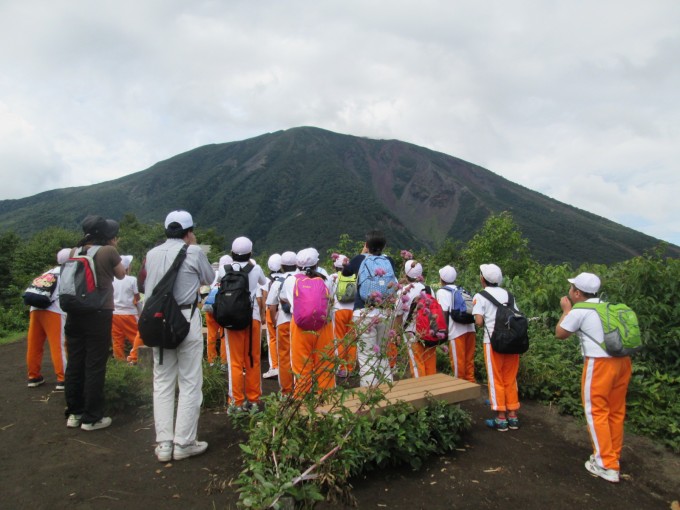 岩手山に向かってヤッホー！