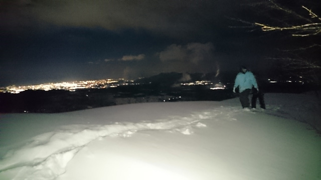 鞍掛山稜線から盛岡の夜景640