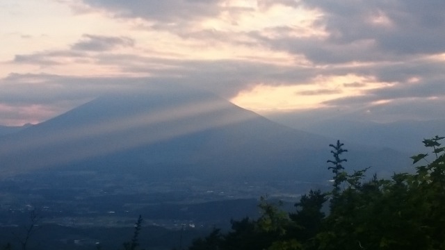 岩手山と夕焼け640