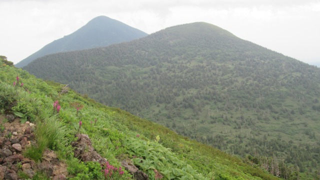 高田大岳(左)と小岳640